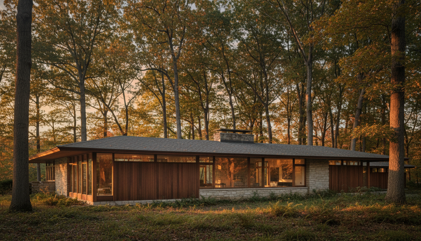 Reston, Virginia residential exterior — mid-century modern home in the Reston planned community