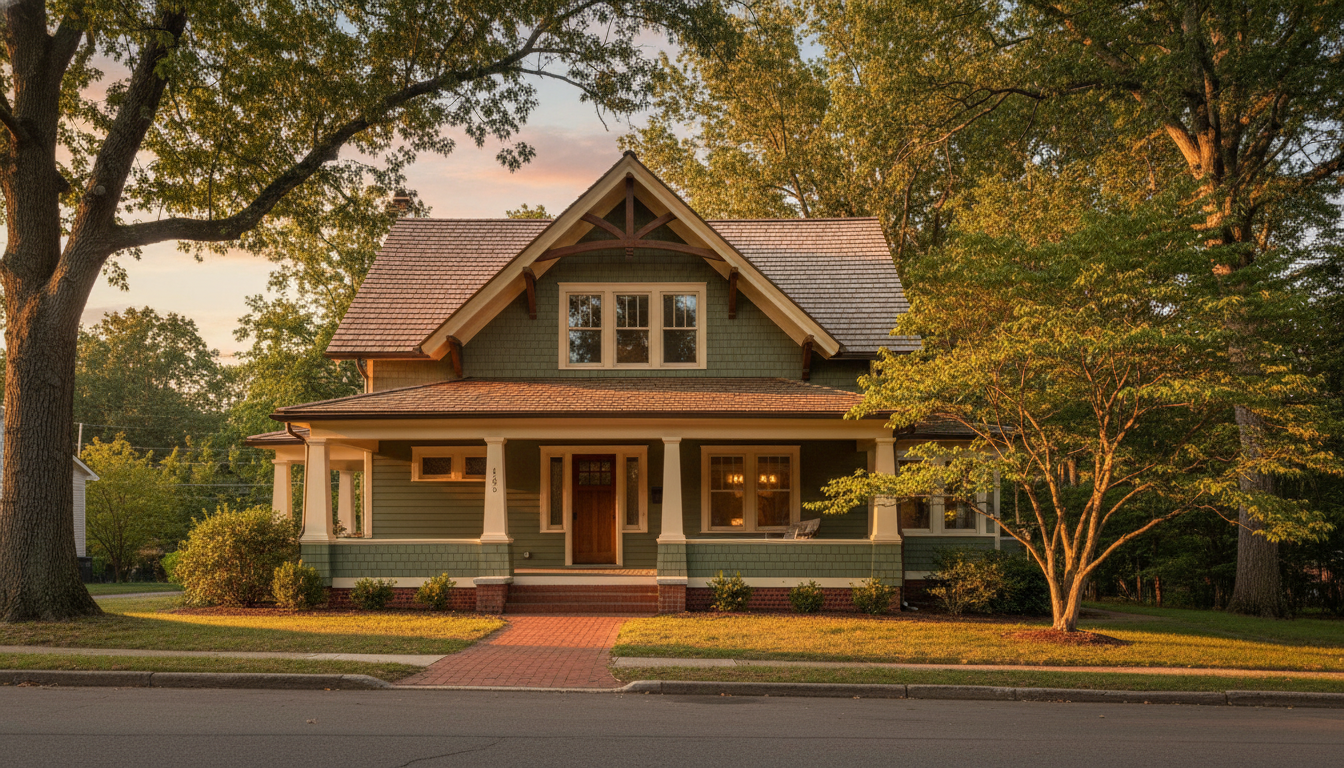 Herndon, Virginia residential exterior &mdash; old-town craftsman home