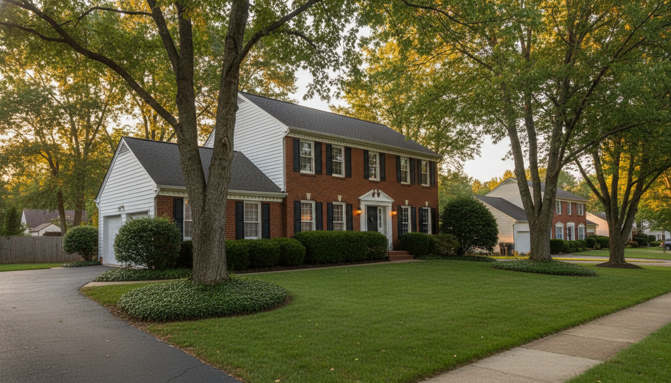 Sterling, Virginia residential exterior &mdash; Loudoun County colonial home